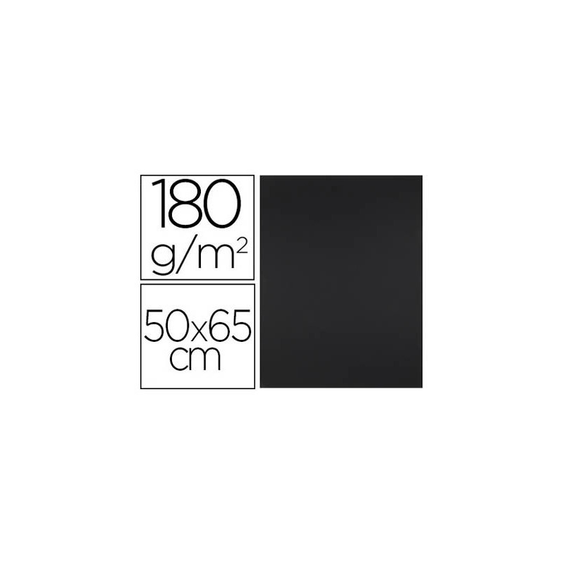 Papier cartonne liderpapel 50x65cm 180gr coloris noir paquet 25 feuilles