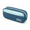 Trousse liderpapel duo 2 fermetures eclair avec poche a l'avant coloris bleu fonce 220x90x50mm