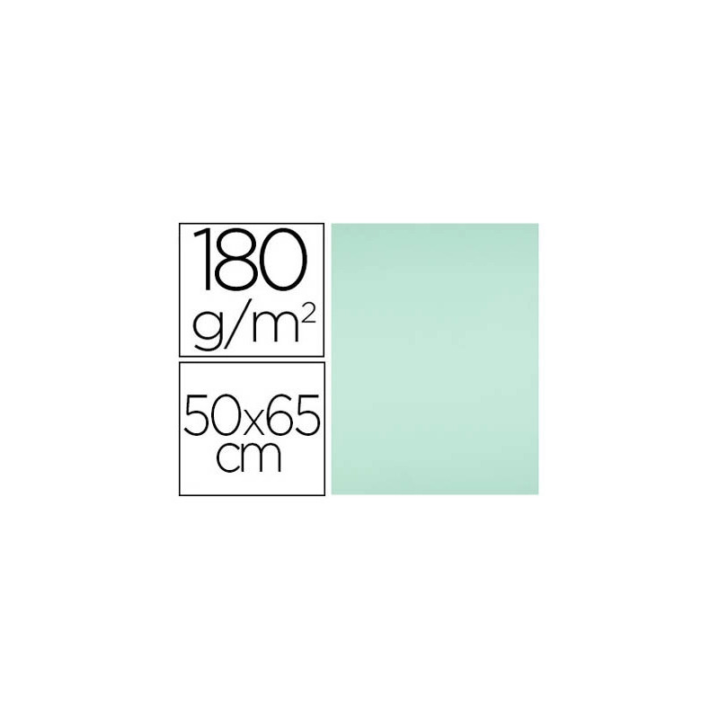 Papier cartonne liderpapel 50x65cm 180gr coloris vert paquet 25 feuilles