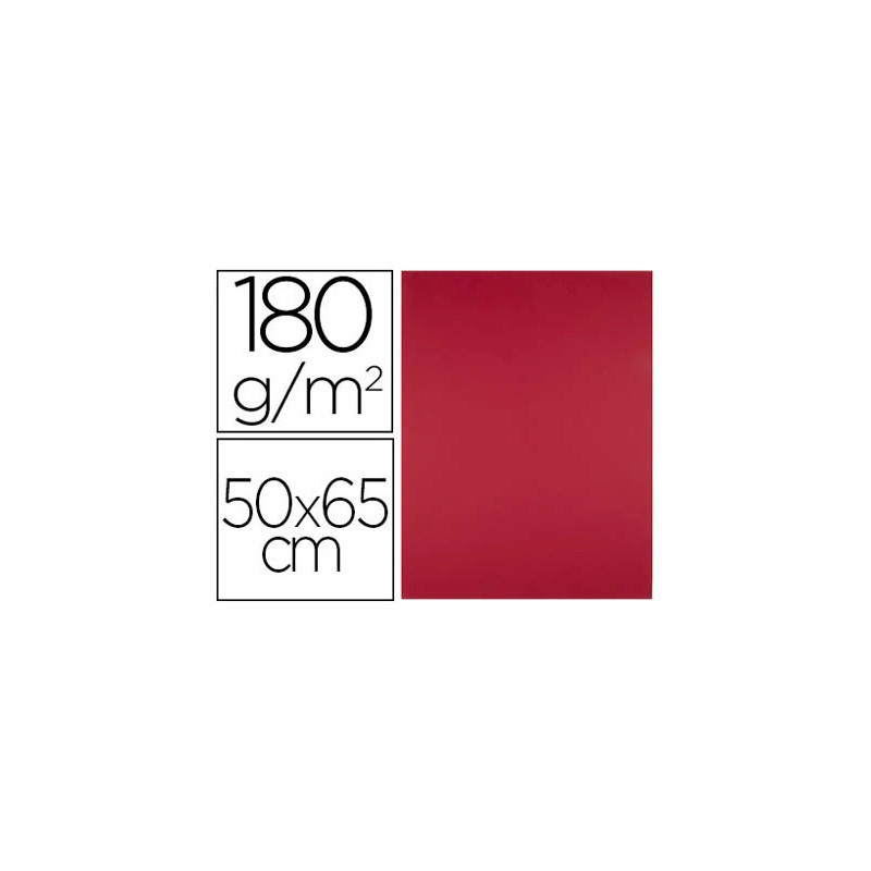 Papier cartonne liderpapel 50x65cm 180gr coloris rouge noel paquet 25 feuilles
