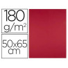 Papier cartonne liderpapel 50x65cm 180gr coloris rouge noel paquet 25 feuilles