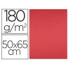 Papier cartonne liderpapel 50x65cm 180gr coloris rouge paquet 25 feuilles