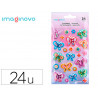 Autocollants imaginovo papillons magic dreams en relief 190x105 mm sous blister