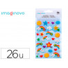 Autocollants imaginovo arc en ciel magic dreams en relief 190x105 mm sous blister