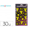 Autocollants imaginovo lumineux fees en relif 190x105 mm sous blister