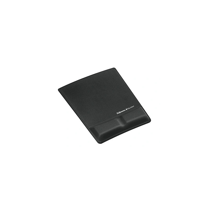 Tapis souris fellowes repose-poignet ergonomique gel mousse protection antibactérienne coloris noir