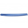 Repose-poignets fellowes gel crystal pour claviers polyuréthane coloris bleu transparent