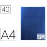 Protège-documents elba memphis polypropylène couverture semi-rigide 20 pochettes 40 vues a4 210x297mm coloris bleu