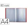 Protege documents exacompta a4 couverture polypro souple mate 80 vues grainees anti reflet coloris rouge