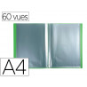 Protege documents exacompta a4 couverture polypro souple mate 60 vues grainees anti reflet coloris vert