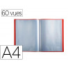 Protege documents exacompta a4 couverture polypro souple mate 60 vues grainees anti reflet coloris rouge