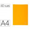 Protege documents exacompta a4 couverture polypro souple mate 40 vues grainees anti reflet coloris jaune