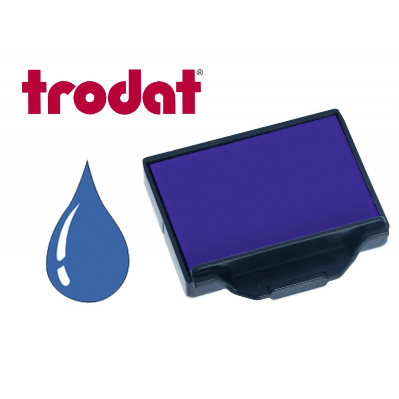 Cassette encrage trodat 6/50b pour tampon metal line 5030/5200/5430/5431/5435/5546 coloris bleu