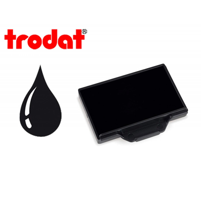 Cassette encrage trodat 6/56a pour tampon metal line 5117/5204/5206/5460/5465/5466/5558/55510pl coloris noir