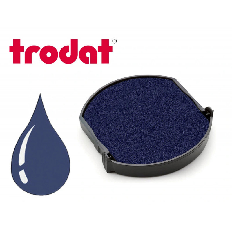 Cassette encrage trodat 6/4630b pour tampon encreur printy 4630 diametre 30mm coloris bleu