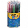 BIC Kids Ecriture Visaquarelle Feutres de Coloriage avec Pointe Pinceau - Couleurs Assorties, Pot de 18