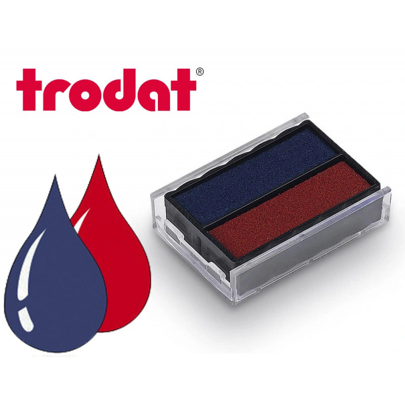 Cassette encrage trodat 6/4850a pour tampon encreur printy 4850/4820l1/4850l2/4850l8 taille empreinte 25x14mm noir