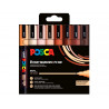 Marqueur posca pc5m peinture base eau inodore tout support pointe moyenne trait 1,8-2,5mm coloris assortis