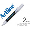 Marqueur artline fenêtres pointe fibre acrylique conique 4mm encre liquide craie pigmentée base eau inodore blanc