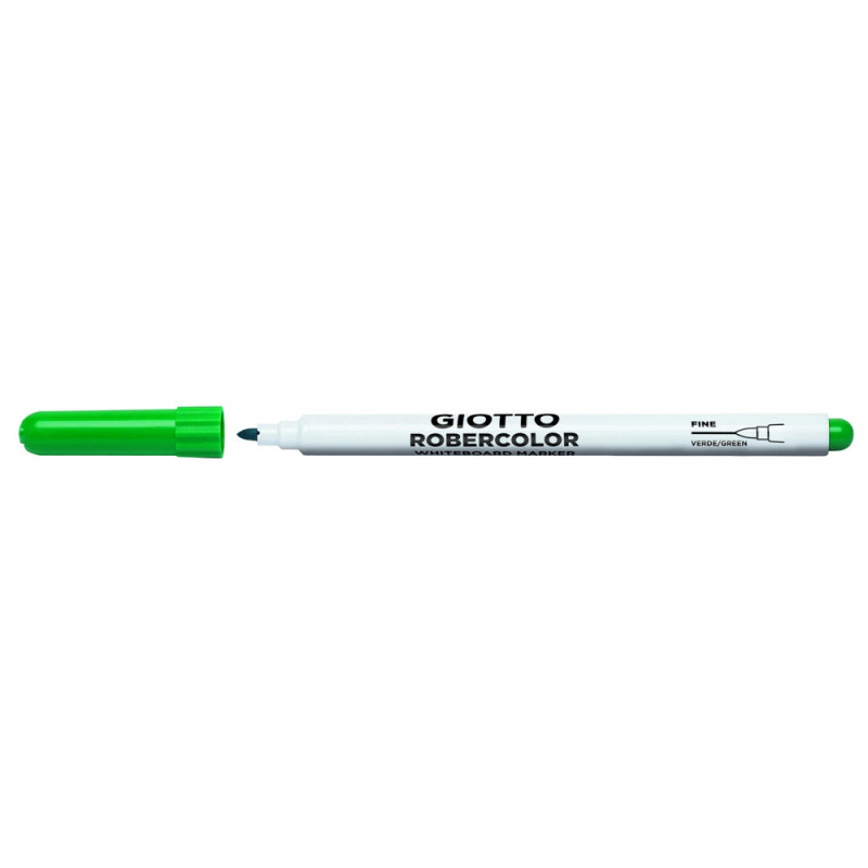 Feutre robercolor pointe fine giotto pour tableau blanc odeur neutre ecriture 1mm coloris vert