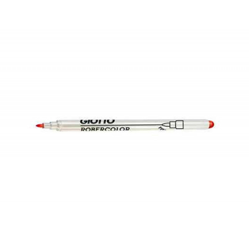 Feutre robercolor pointe fine giotto pour tableau blanc odeur neutre ecriture 1mm coloris rouge