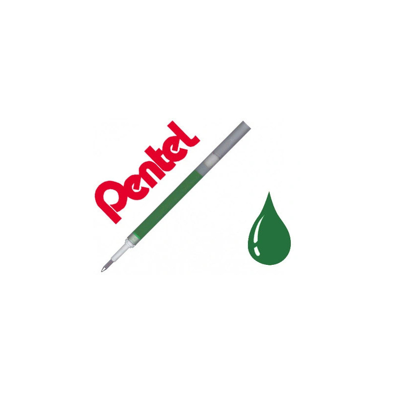 Recharge pentel roller encre gel energel bl57/bl107/bl77 largeur moyenne coloris vert