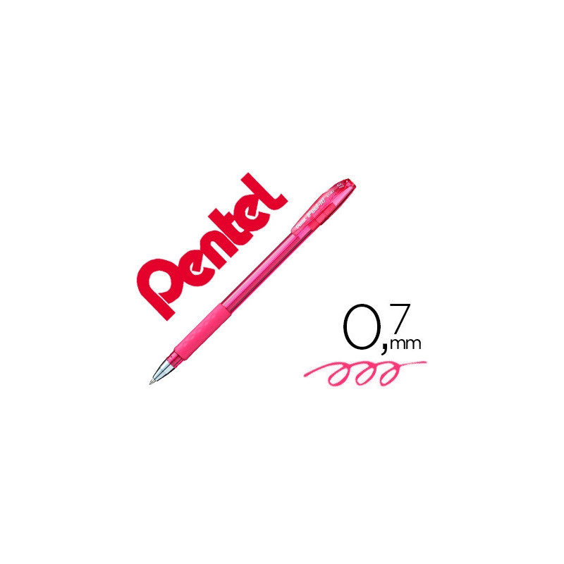 Stylo-bille pentel feel-it écriture moyenne pointe 0.7mm encre coloris rose