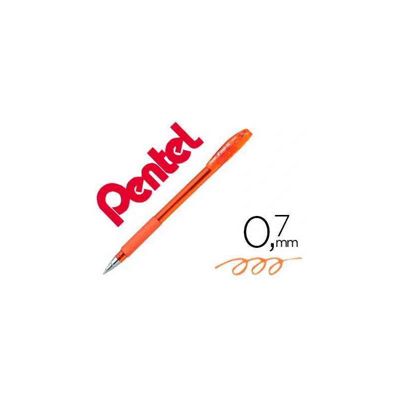 Stylo-bille pentel feel-it écriture moyenne pointe 0.7mm encre coloris orange