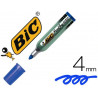 Marqueur bic permanent onyx marker 1482 pointe ogive tracé 4mm tous supports corps métal bleu