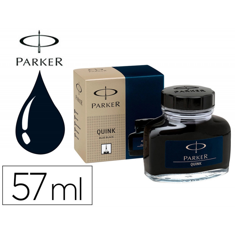 Encre parker bleue noire flacon 57ml