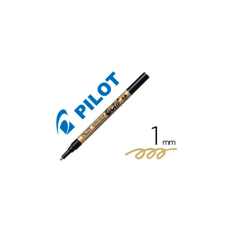 Marqueur pilot feutre permanent encre métallique pointe finenon biseautée 4mm or