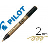Marqueur pilot feutre permanent encre métallique pointe conique medium non biseautée polyacétate 4.5mm or