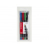 Stylo-feutre stabilo ohp pen permanent pointe fine 0.7mm encre indélébile multi-supports agrafe coloris bleu