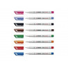 Stylo-feutre stabilo ohp pen soluble pointe fine 0.7mm multi-supports effaçable grip ergonomique coloris bleu