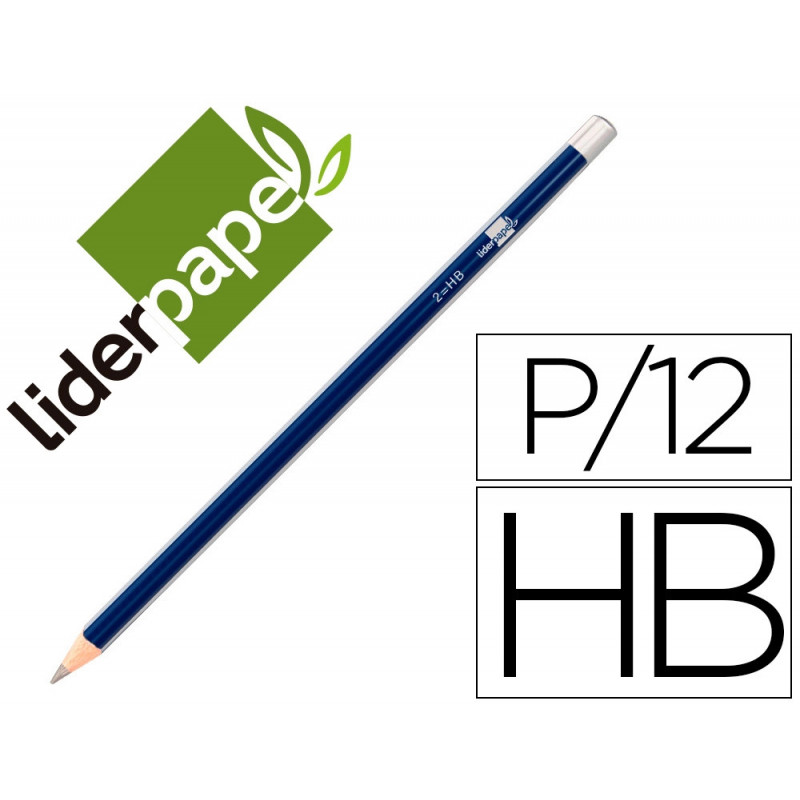 Crayon graphite liderpapel bois corps triangulaire métallisé coloris vifs mine ultra-résistante sans gomme