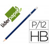 Crayon graphite liderpapel bois corps triangulaire métallisé coloris vifs mine ultra-résistante sans gomme