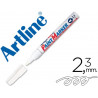 Marqueur artline permanent paint marker 400 pointe moyenne conique 2.3mm encre pigmentée base d'huile coloris blanc