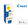 Roller pilot vball 05 pointe metal conique encre liquide coloris noir pack 16 + 4 gratuits