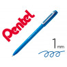Stylo-bille pentel izee retractable ecriture moyenne pointe 1mm encre faible viscosite rechargeable bleu