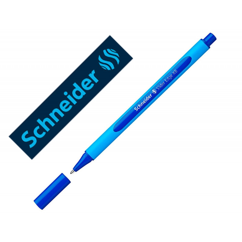 Stylo-bille schneider slider edge pointe moyenne coloris bleu