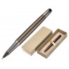 Stylo-bille belius neptuno aluminium texture ondulee attributs gun encre bleue coloris kaki dans coffret cadeau