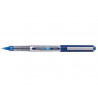 Roller uniball eye plastique recycle encre liquide ecriture fine pointe metal coloris bleu