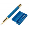 Roller belius wild west aluminium encre noire coloris bleu marine dore boite design