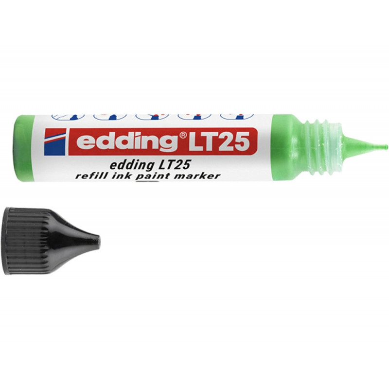Recharge edding lt 25 encre marqueur peinture ecoline 25ml coloris vert