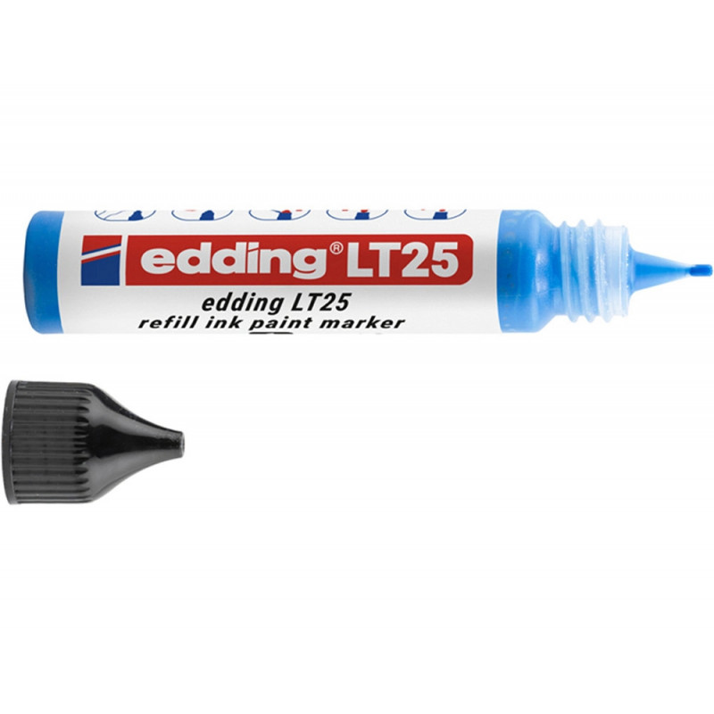 Recharge edding lt 25 encre marqueur peinture ecoline 25ml coloris bleu