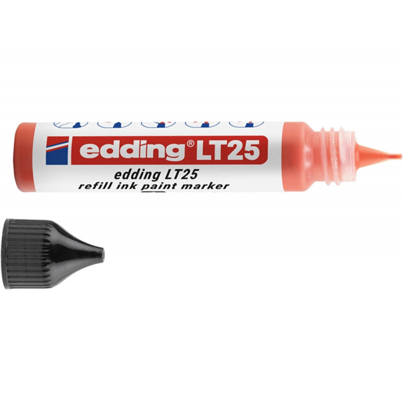 Recharge edding lt 25 encre marqueur peinture ecoline 25ml coloris rouge