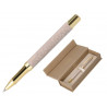 Stylo-bille belius wild west aluminium encre noire attributs dores coloris beige coffret design