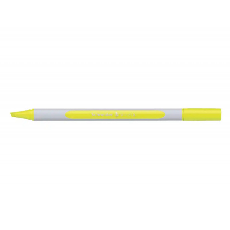 Surligneur schneider shine-up pointe biseautee trait 1/4mm corps triangulaire coloris jaune