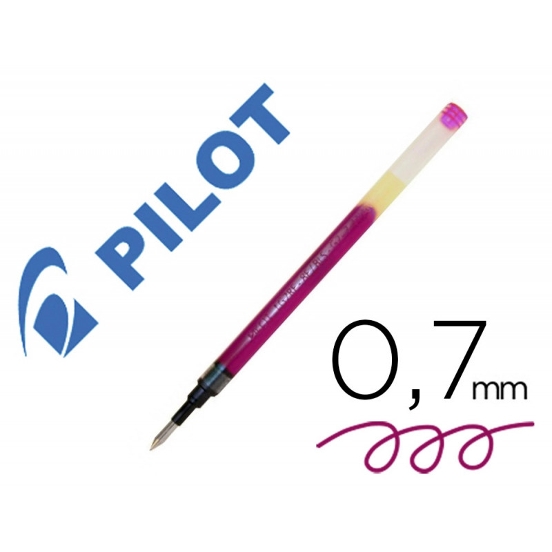 Recharge pilot stylo g2-7 ecriture 0.7 mm coloris rose