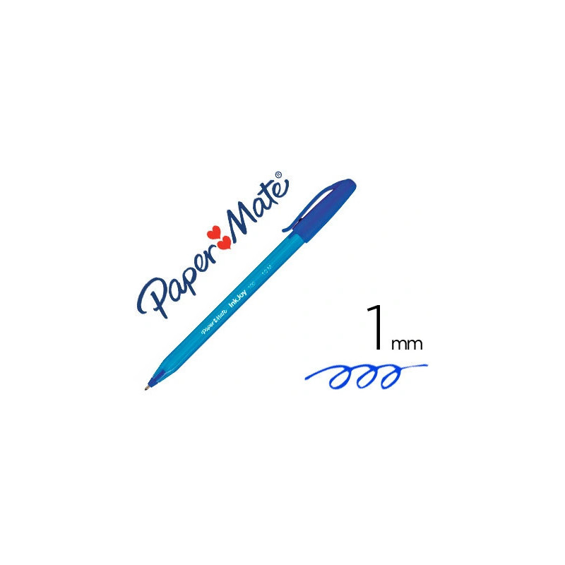 Stylo-bille paper mate inkjoy 100 cap écriture fine bleu